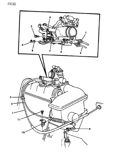 1985 Chrysler Executive Limousine Throttle Control Diagram 4 - Thumbnail