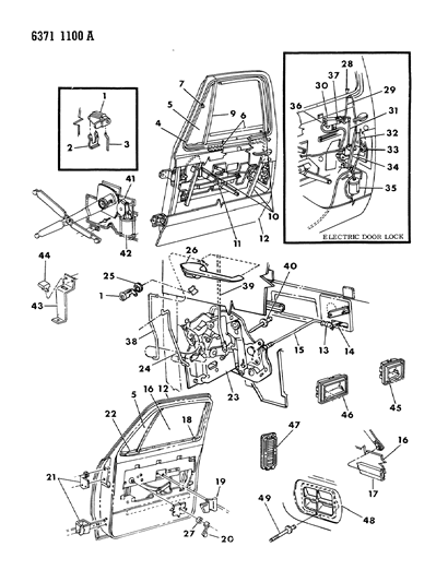 1987 Dodge D250 Latch Clip Diagram for 3454220