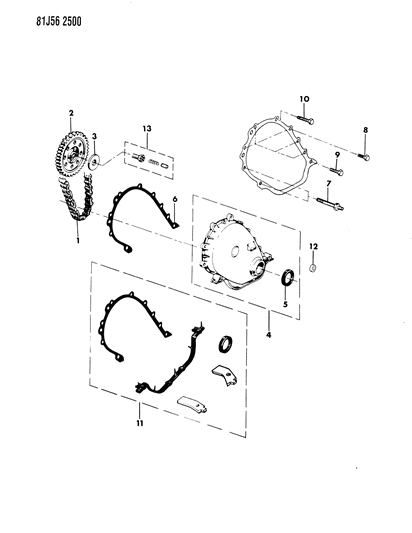 1986 Jeep J10 Timing Cover Diagram 1 - Thumbnail