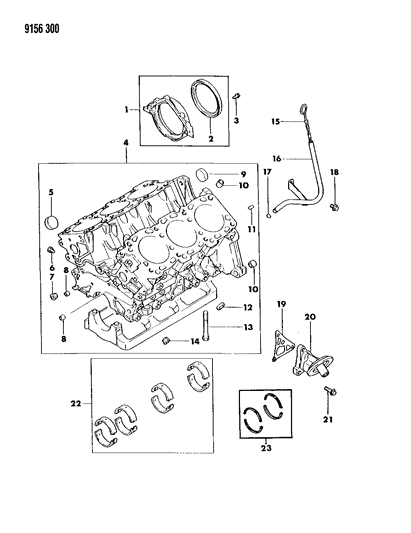 1989 Dodge Caravan Cylinder Block Diagram 2 - Thumbnail