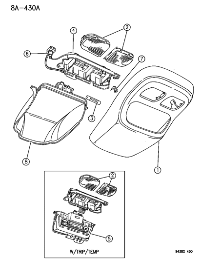 1995 Dodge Ram 1500 Module Diagram for 56007036