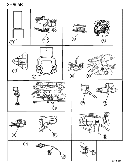 1994 Chrysler New Yorker Oxygen Sensor Diagram for 5233088