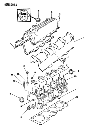 1993 Dodge Dakota Cylinder Head Diagram 2 - Thumbnail