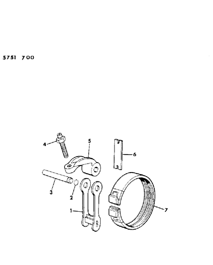 1985 Dodge Ram 50 Link, W/Anchor Reverse Band, A727 Diagram for 2464439