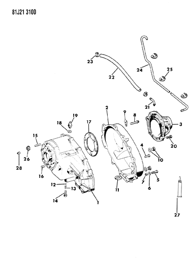 1986 Jeep Comanche Case, Extension & Miscellaneous Parts Diagram 2 - Thumbnail