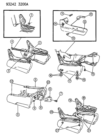 1993 Dodge Caravan Rear Seat Diagram 2 - Thumbnail