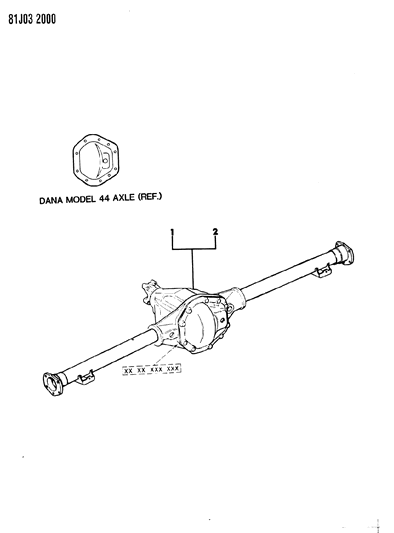 1986 Jeep Comanche Axle Assembly, Rear Diagram 4 - Thumbnail