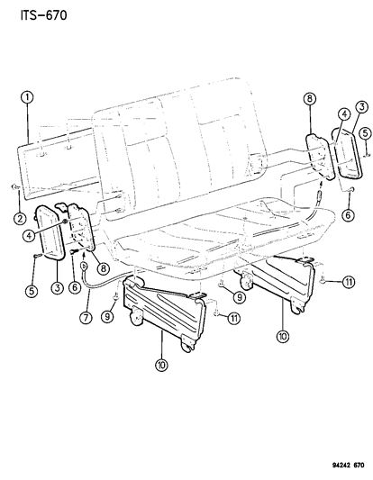 1994 Dodge Caravan Child Seat Diagram 1 - Thumbnail