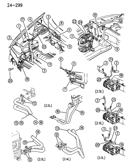 1996 Chrysler Sebring Transducer, A/C Fan & Pressure (Discharge) Diagram for 4883227