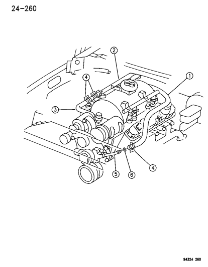 1994 Dodge Ram 2500 Plumbing - Heater Diagram 1 - Thumbnail