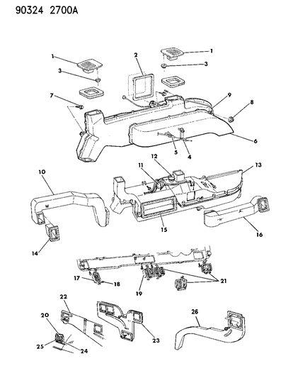 1993 Dodge Ram Van Actuator Diagram for 4085786