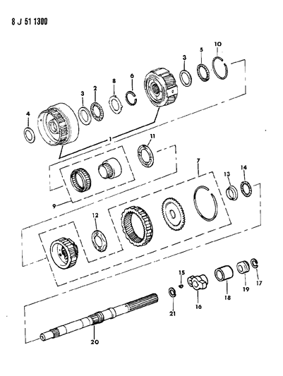1987 Jeep Wagoneer Gear, Speedometer Drive, 2WD Diagram for 83503704