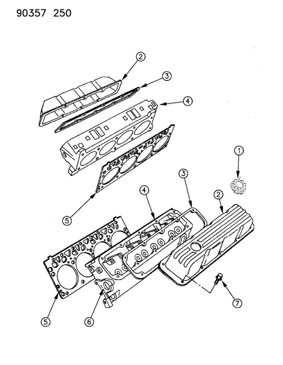 1993 Dodge Ram Wagon Cylinder Head Diagram 2 - Thumbnail
