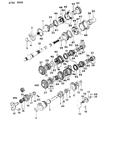 1986 Dodge Ram 50 Gear Train Diagram 2 - Thumbnail