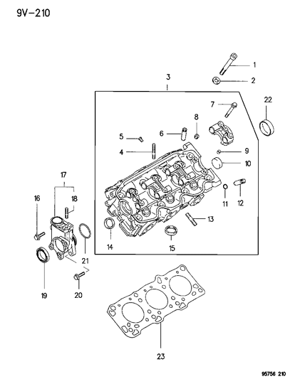 1996 Dodge Stealth Cylinder Head Diagram 2 - Thumbnail