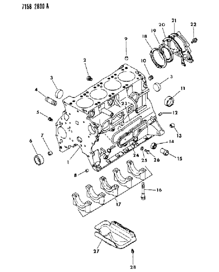 1987 Dodge Aries Cylinder Block Diagram 3 - Thumbnail