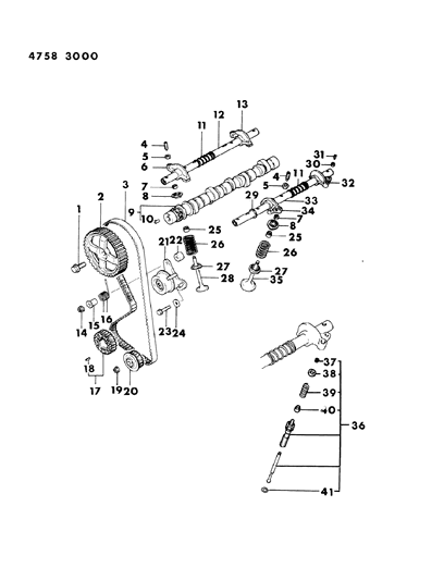 1984 Dodge Ram 50 Camshaft & Valves Diagram 2 - Thumbnail