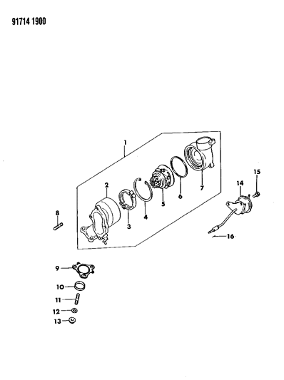 1991 Dodge Stealth Turbo Charger Diagram 1 - Thumbnail