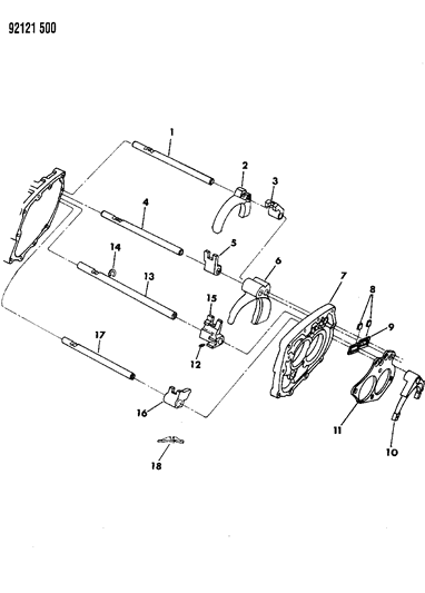 1992 Chrysler LeBaron GTC Control, Shift Diagram