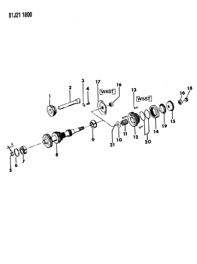 1986 Jeep Comanche Gear Train Diagram 6 - Thumbnail