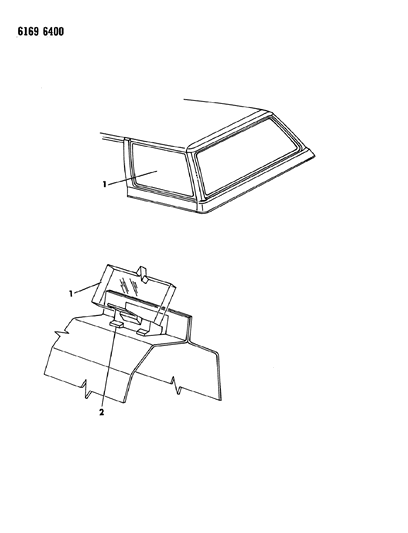 1986 Chrysler LeBaron Base Glass - Quarter Window Diagram 3 - Thumbnail