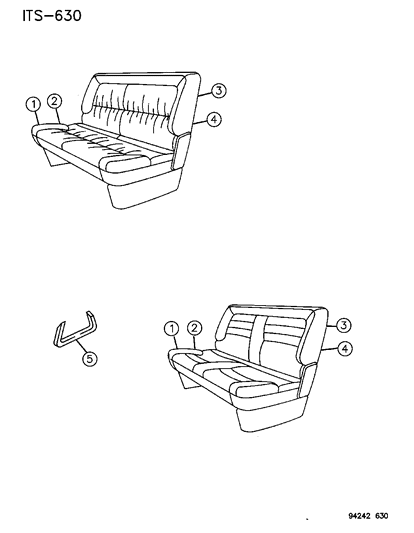 1994 Chrysler Town & Country Rear Seat Diagram 2 - Thumbnail