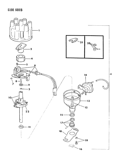 1986 Chrysler LeBaron Base Distributor Diagram 5 - Thumbnail