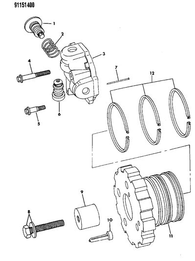 1991 Dodge Dynasty Valve, Governor Secondary Diagram for 4207183