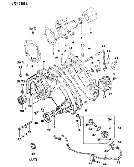 1987 Dodge Ram 50 Bolt, W/Washer , (8X16) , Up To Marine 89 Diagram for MD700760