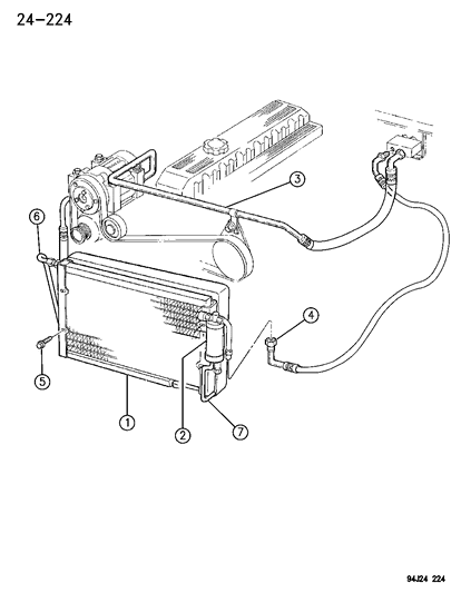 1996 Jeep Cherokee Receiver Drier, Condenser And Lines Diagram 2 - Thumbnail