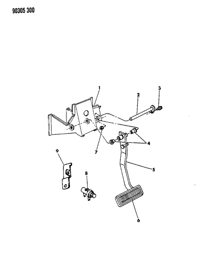 1993 Dodge D350 Brake Pedal Diagram