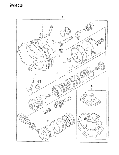 1990 Dodge Colt Seal & Gasket Package, Repair Automatic Transaxle Diagram 2 - Thumbnail