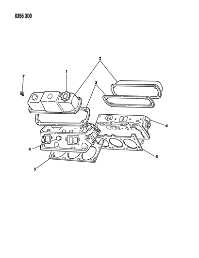 1989 Dodge D150 Cylinder Head Diagram 1 - Thumbnail