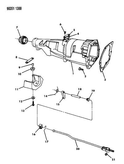 1993 Dodge Ram Wagon Extension, Weight & Parking Sprag Diagram