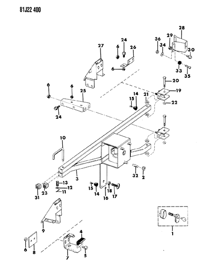 1986 Jeep Wrangler Wheel Mounting, Spare Diagram 4 - Thumbnail