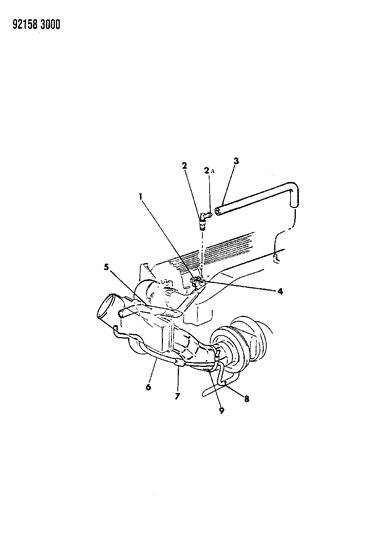 1992 Chrysler LeBaron GTC Crankcase Ventilation Diagram 2 - Thumbnail