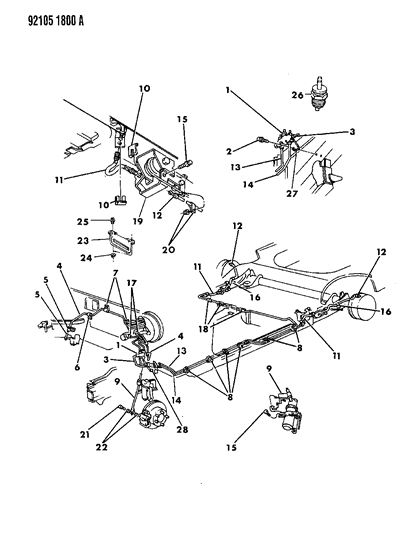 1992 Chrysler Imperial Pressure Metering Valve Diagram for 4485628
