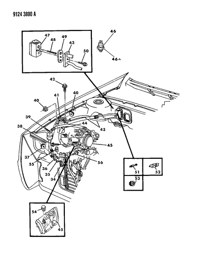1989 Dodge Daytona Plumbing - A/C & Heater Diagram 1 - Thumbnail