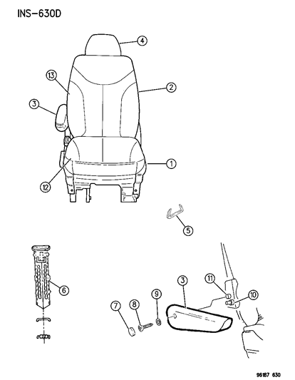 1996 Dodge Caravan Quad Seats Diagram 2 - Thumbnail