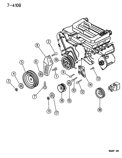 1994 Dodge Intrepid Drive Pulleys Diagram 2 - Thumbnail