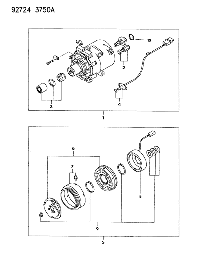 1993 Dodge Colt Clutch Diagram for MR168185