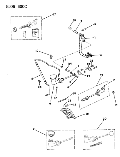 1990 Jeep Comanche Clutch Pedal Diagram 1 - Thumbnail