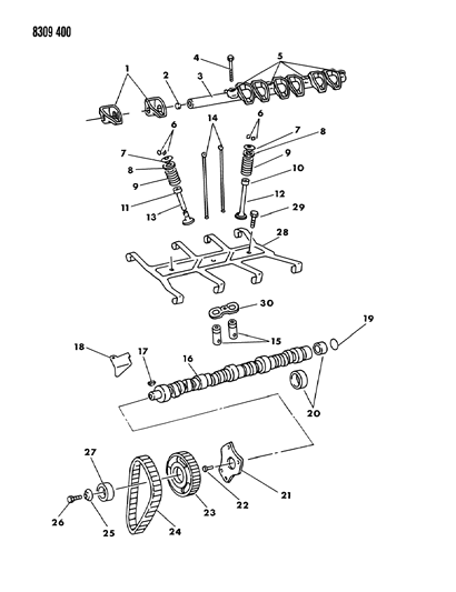 1989 Dodge D150 Camshaft & Valves Diagram 3 - Thumbnail