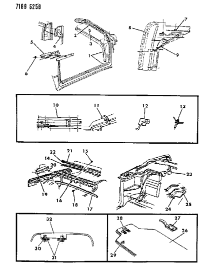 1987 Chrysler LeBaron Support Bracket Bolt Diagram for 6501279