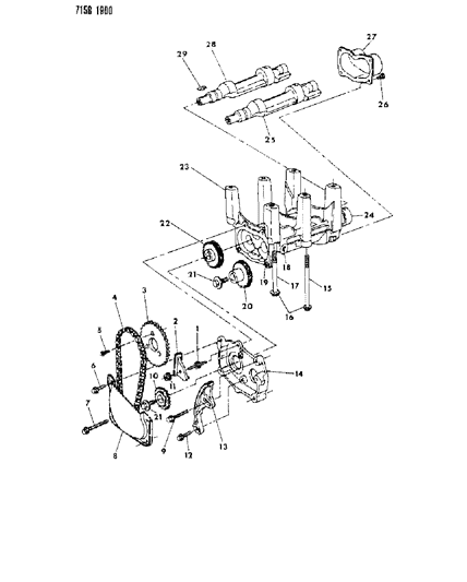 1987 Dodge 600 Bolt, Carrier Attaching (M10X1.5-110) Diagram for 6100949