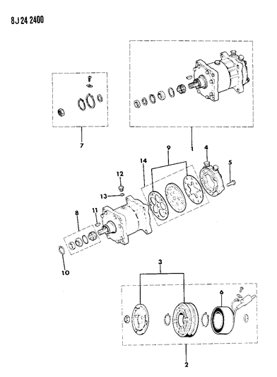1989 Jeep Wrangler Compressor Diagram 1 - Thumbnail