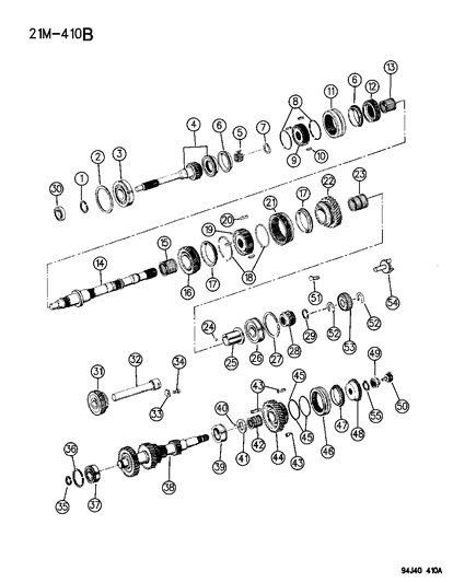 1995 Jeep Wrangler Sleeve, Synchronizer Diagram for 4746657
