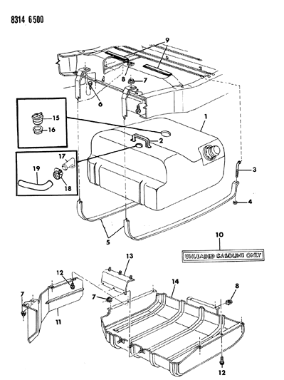 1989 Dodge D150 Fuel Tank Diagram 2 - Thumbnail