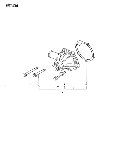 1989 Chrysler Conquest Water Pump Diagram