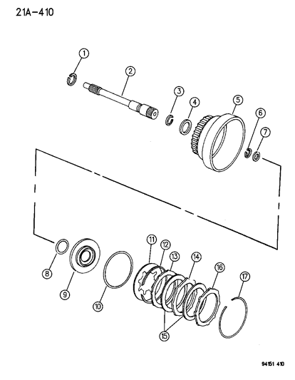 1994 Dodge Shadow Clutch & Input Shaft Diagram 1 - Thumbnail